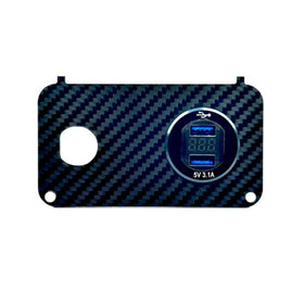 OZ-USA carbon fiber state-of-charge plate for 36V carts, premium durability.