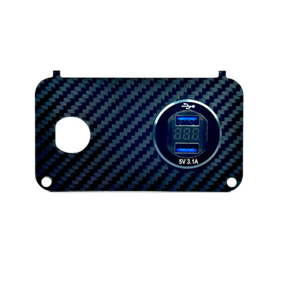 OZ-USA carbon fiber state-of-charge plate for 36V carts, premium durability.