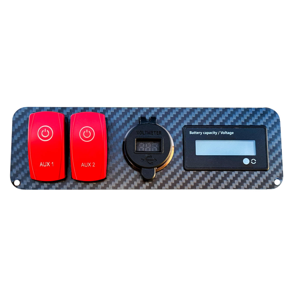 OZ-USA USB charger with voltmeter; monitor voltage while charging devices.