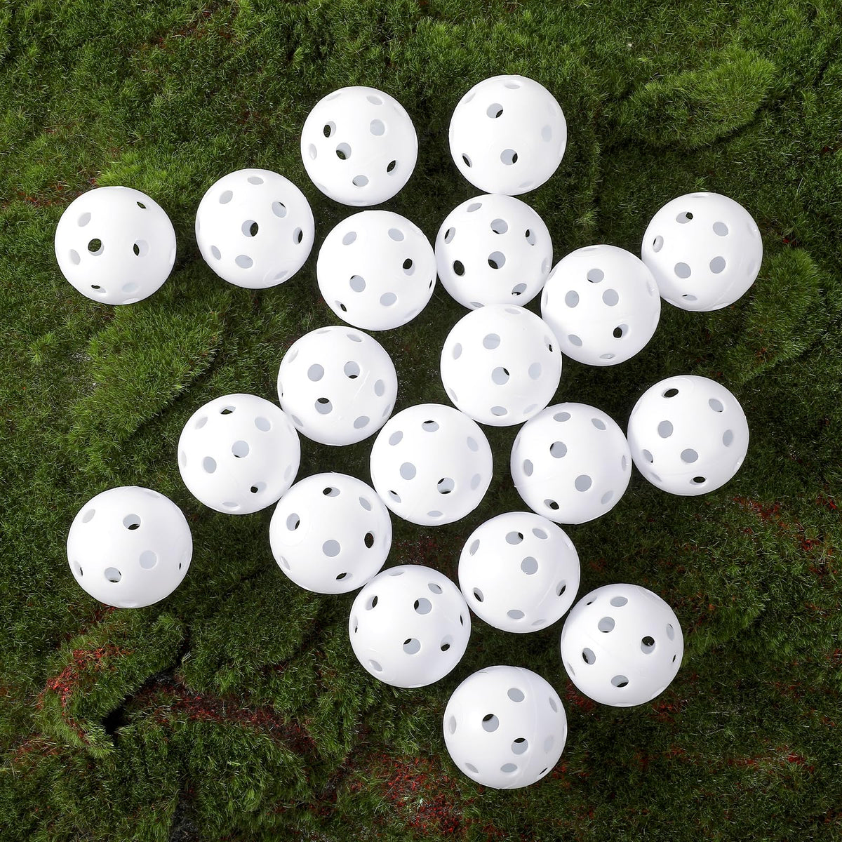 Pafeooui 150-piece practice golf balls pack for extended outdoor or indoor sessions.
