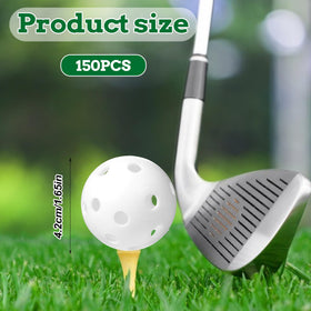 Pafeooui 42mm white plastic golf balls for safe, controlled practice.