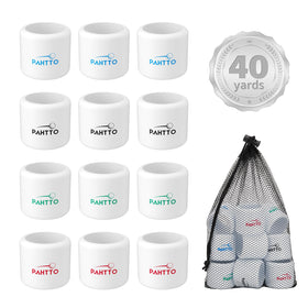 PAHTTO practice golf balls 12-pack for backyard practice with controlled flight.
