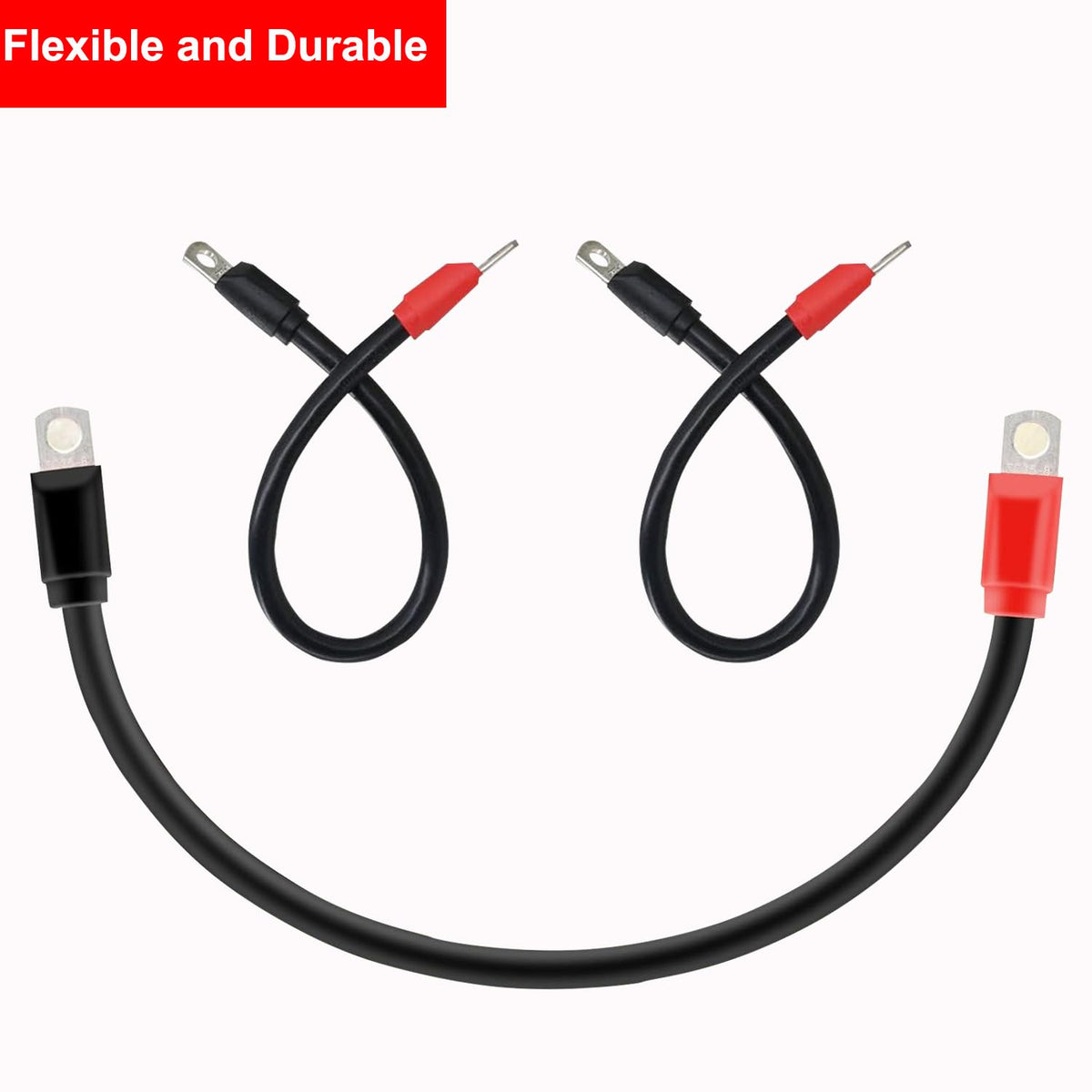 pakmee golf cart battery cables 13 inch black cable for strong insulation
