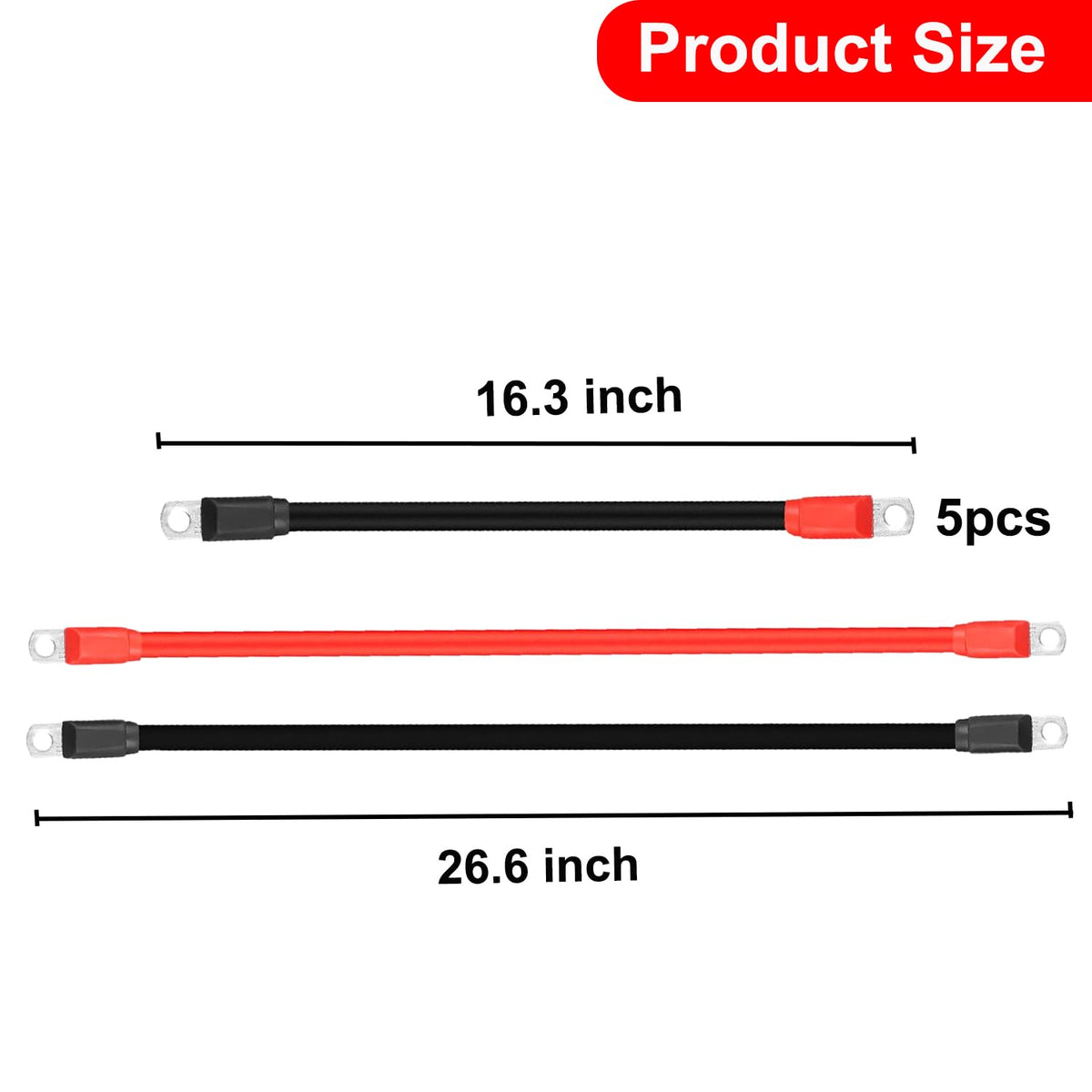 pakmee golf cart battery cables 26.6 inch red for efficient energy transfer