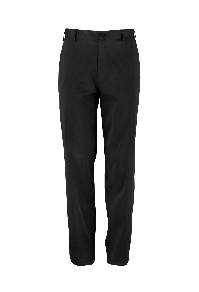 Palm Springs Golf DryFit flat-front pant in black, moisture-wicking close-up.
