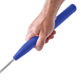 PalmBird Oversize Putter Grip Blue installed on putter demonstrating counter-balancing feel