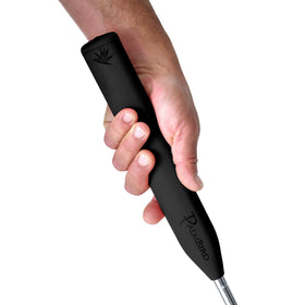 PalmBird grip in hand showing ergonomic contour for smoother swing