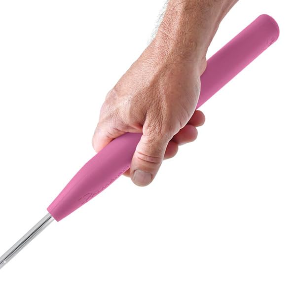 PalmBird Putter Grip Standard pink close-up highlighting ergonomic palm contour for steadier strokes.