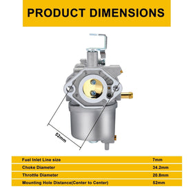 Panari FE290 carburetor with spark plug; promotes consistent starts and smooth operation.