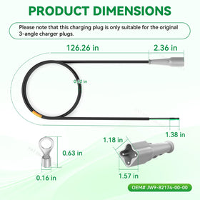 Panglong 130-inch DC cord provides flexible reach for carts.