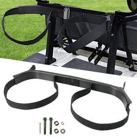 Panglong 2-seat DS golf bag attachment bracket securely holds a bag on rides.