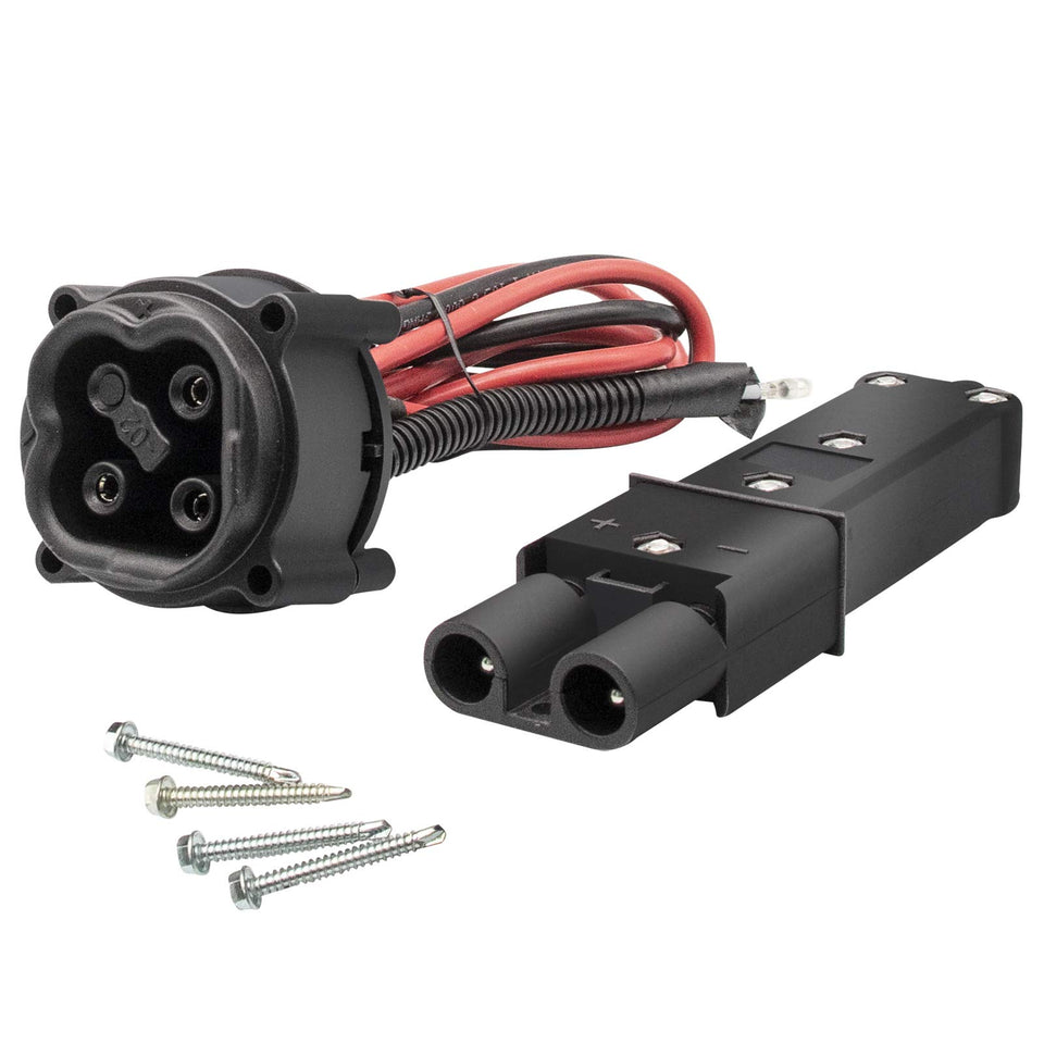 Panglong 48V charger plug with Powerwise receptacle for Yamaha G19/G22 provides reliable charging.
