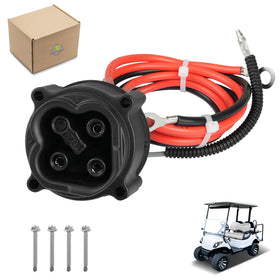 Panglong 48V MAC DC charger receptacle front view for Yamaha G29 Drive, reliable charging connection.