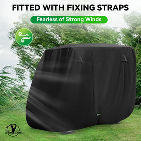 Panglong 620D golf cart cover rear view showing full coverage