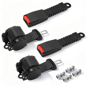 Panglong 78-Inch seat belts package content with two belts and screws for replacement