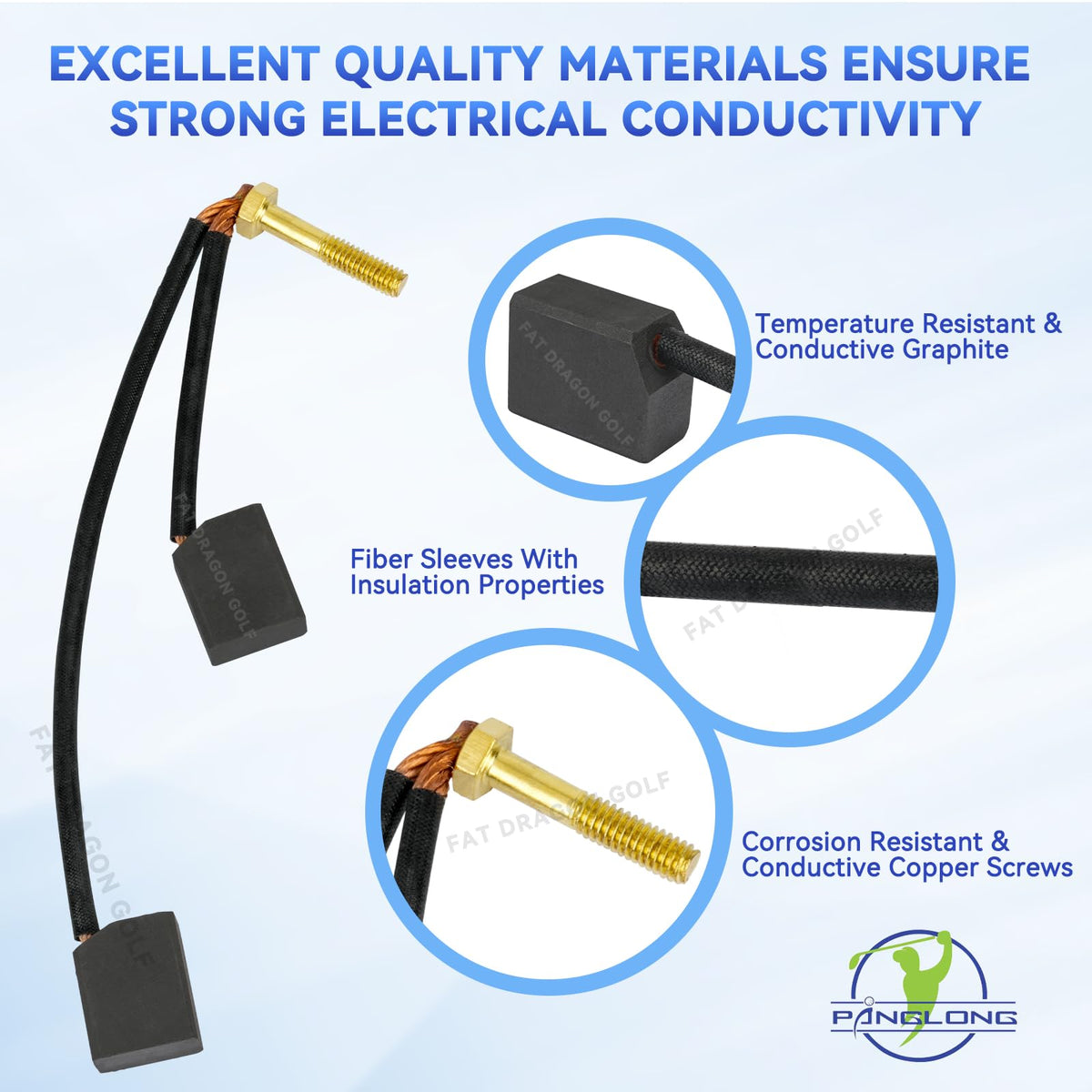 Panglong ADC Club Car brush kit for dependable golf cart performance.