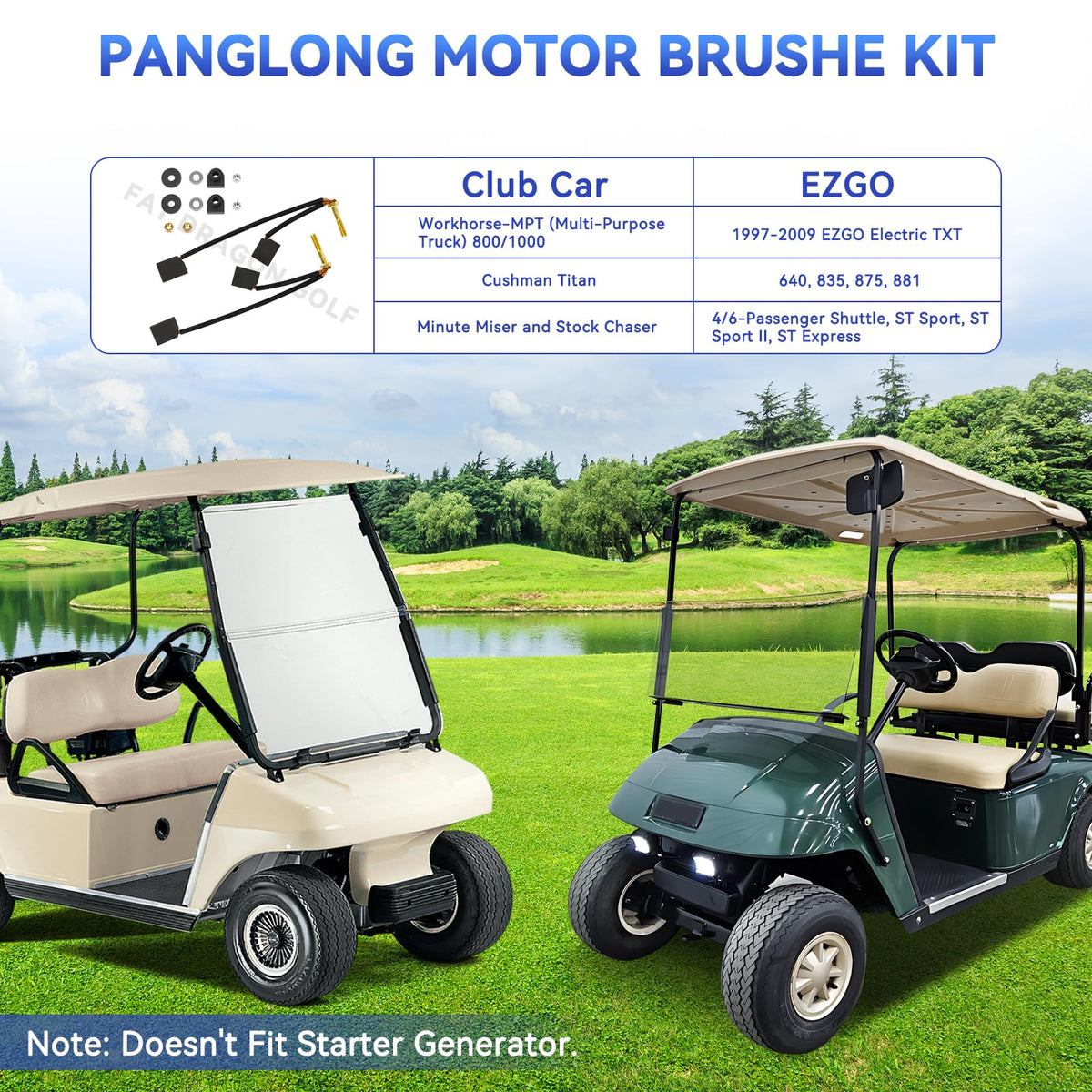 Panglong ADC EZGO TXT model 1997-2009 close-up shows fit.