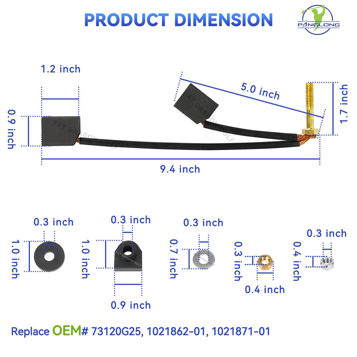 Panglong ADC terminal-bushing-kit highlights included motor hardware.
