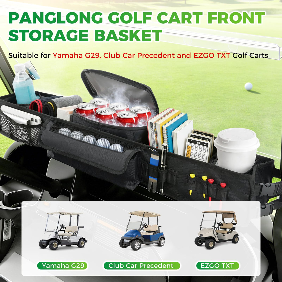 Panglong anti-slip buckle strap stabilizes the basket on the cart.
