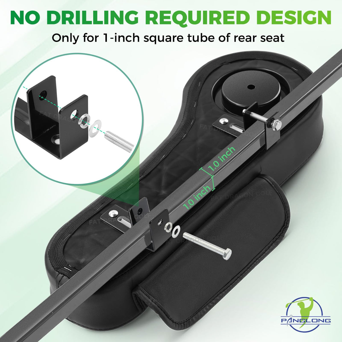Panglong armrest welded bracket and sturdy nuts for reliable mounting.