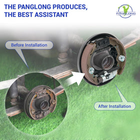 Panglong brake shoes retainers kit detail aids correct assembly.