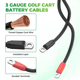 Panglong Club Car cables, 14.57-inch length, enabling smooth uphill performance.