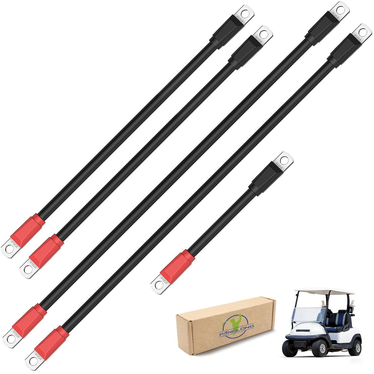 Panglong Club Car cables, 7.87-inch length, for reliable startup power.