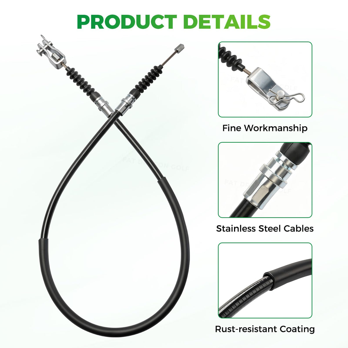 Panglong Club Car brake cable passenger side 42.1-inch for reliable stopping