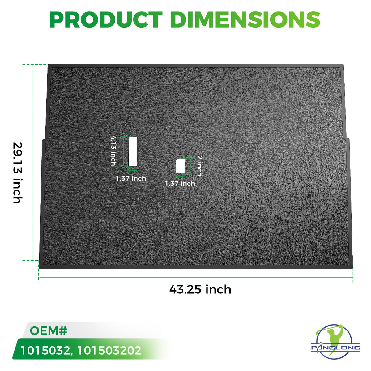 Panglong Club Car DS floor mat is durable and weather-resistant for outdoor use