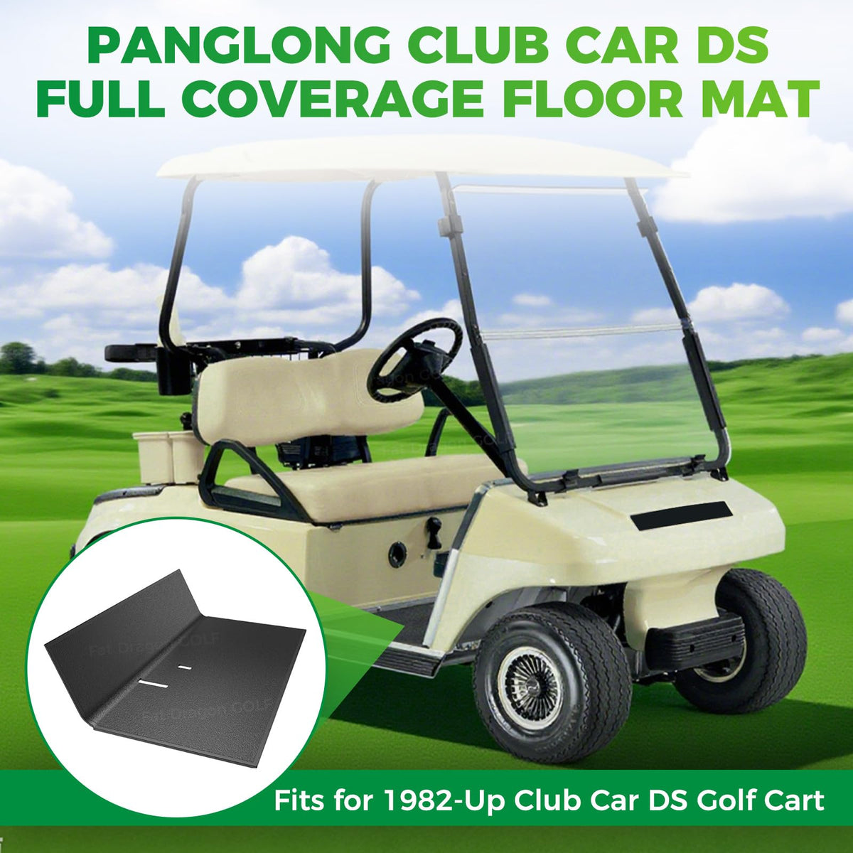 Panglong Club Car DS floor mat replaces OEM panels for a fresh appearance