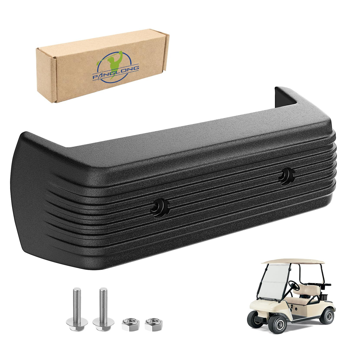 Panglong Club Car DS front bumper close-up, showcasing durable ABS construction.