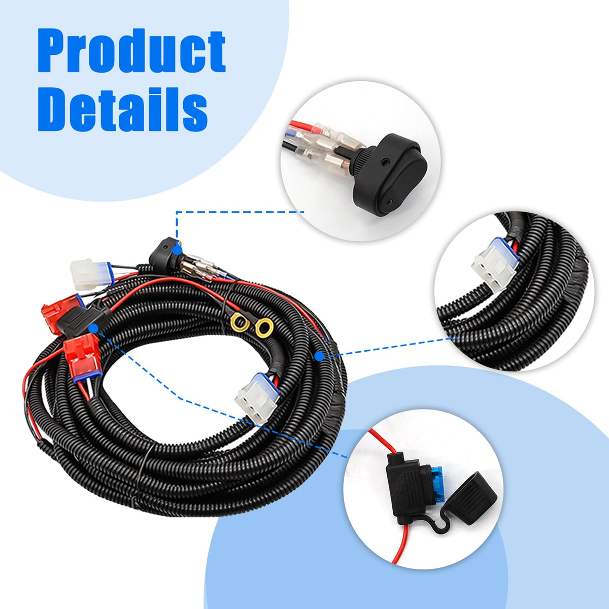 Panglong package includes headlights, taillights, screws, and wiring harness.
