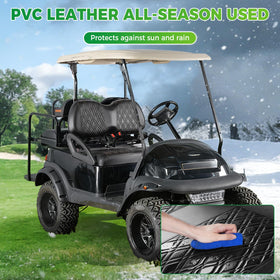 Panglong Front seat covers pattern options including diamond cross and brown stitching