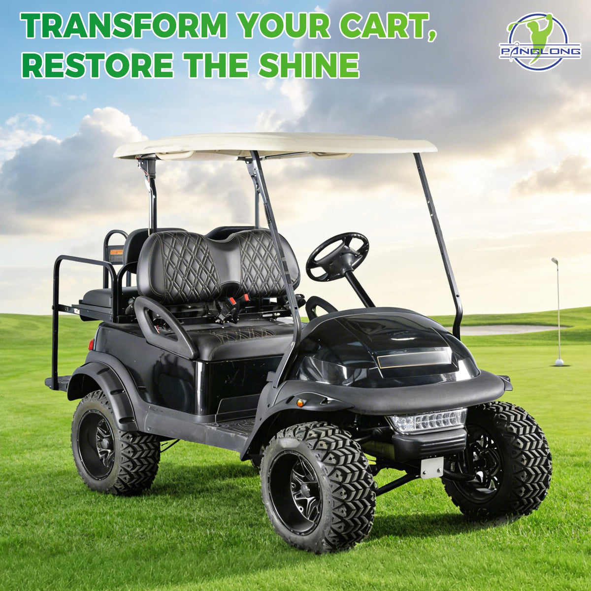 Panglong Club Car Precedent seat covers—waterproof PVC shields from rain and sun