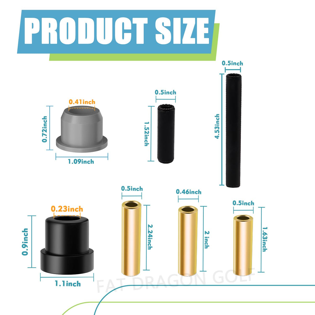 Panglong Club Car Precedent upper A-arm bushing kit for improved control and stability