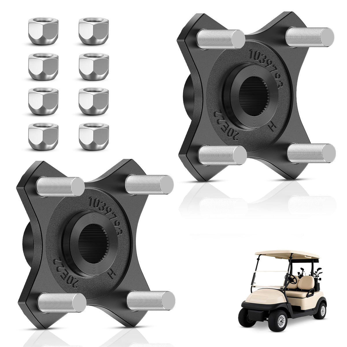 Panglong Club Car rear wheel hub assembly for 2015+ models improves ride stability