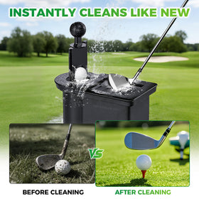 Panglong club cleaner brush detail for thorough ball and head cleaning.