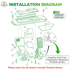 Panglong OEM references confirm compatibility with Club Car 102500001 and 103974821.