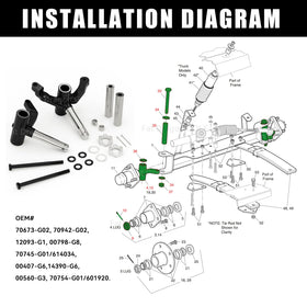 Panglong deluxe spindle kit hardware with seals and bolts for quick installation