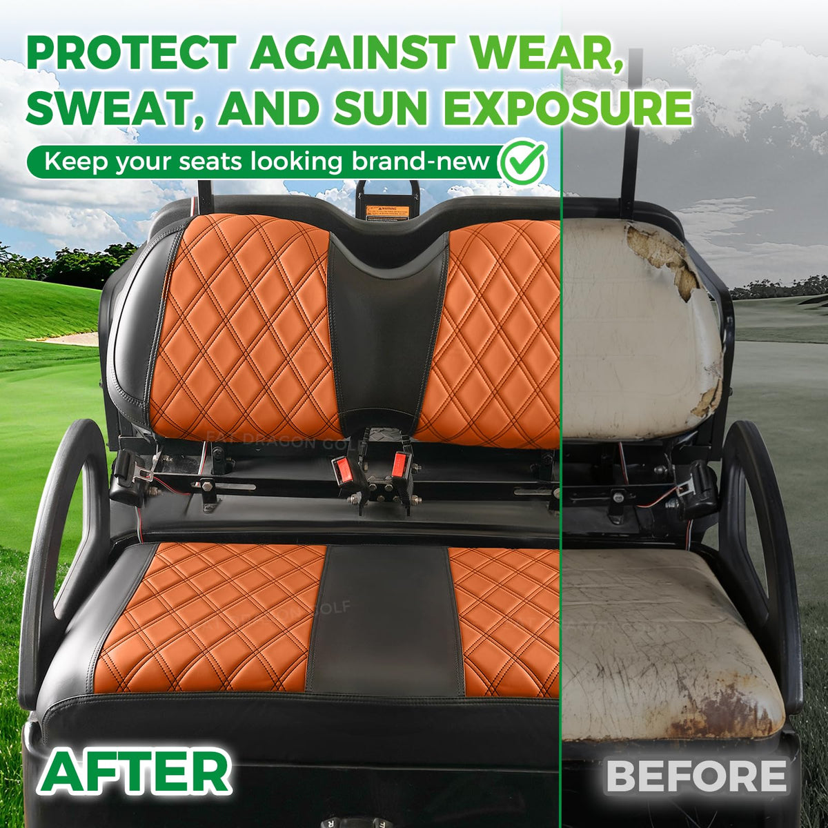 Panglong diamond cross pattern adds refined texture to golf cart interior
