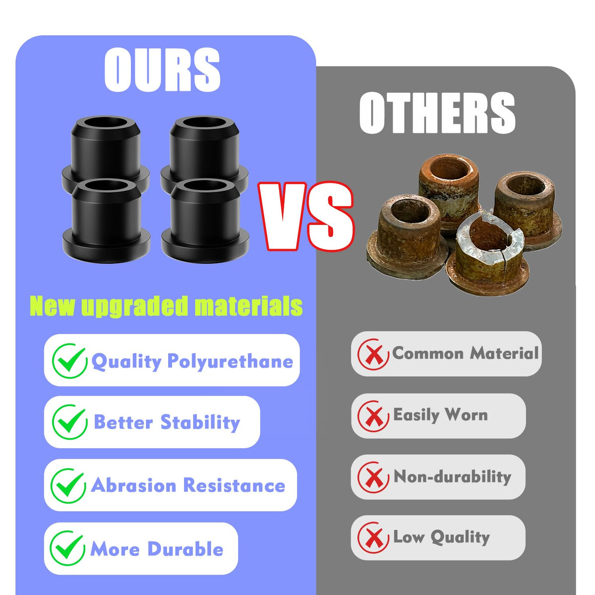Panglong DS steel sleeves protect rear spring components during operation.