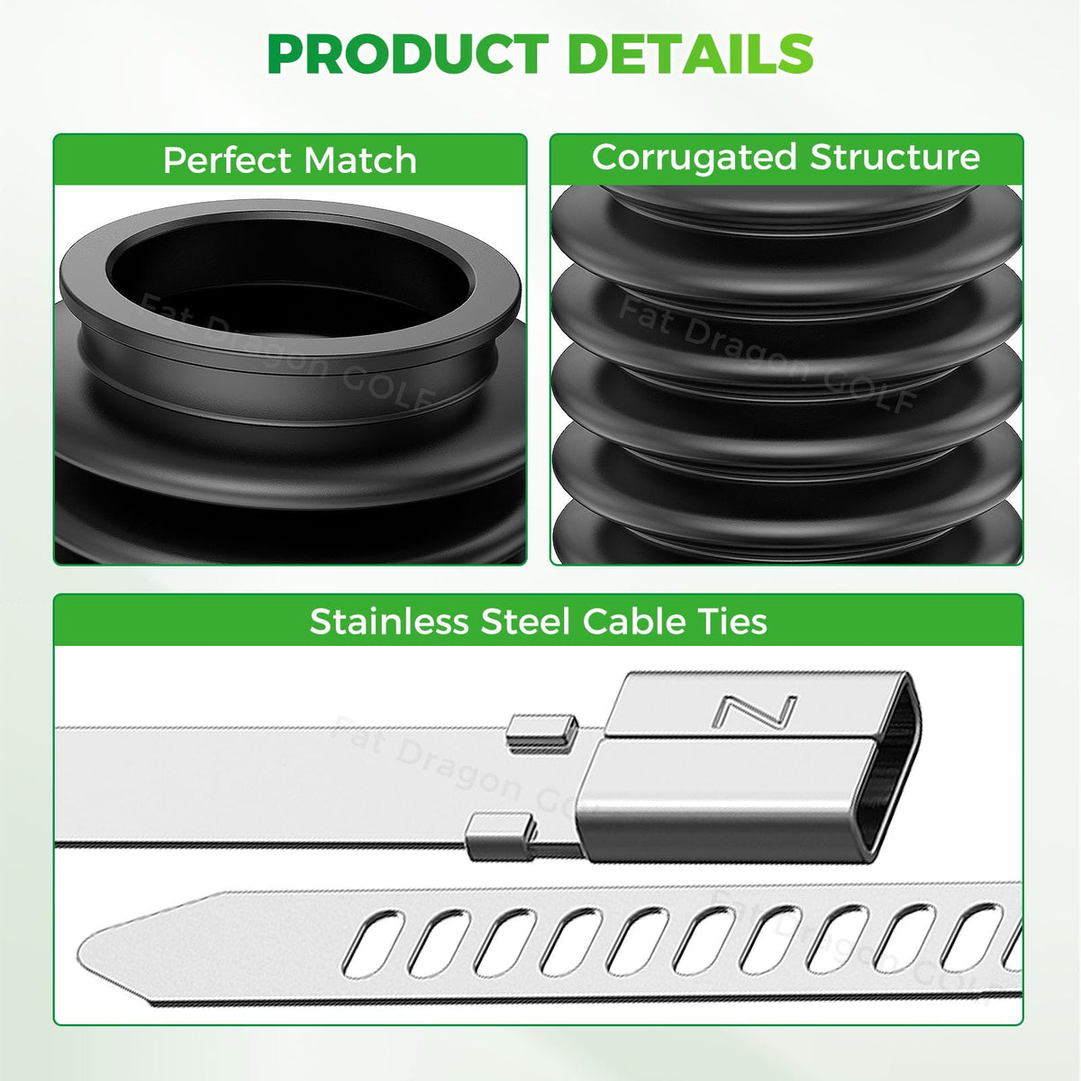 Panglong DS boot side profile shows moisture-resistant seal