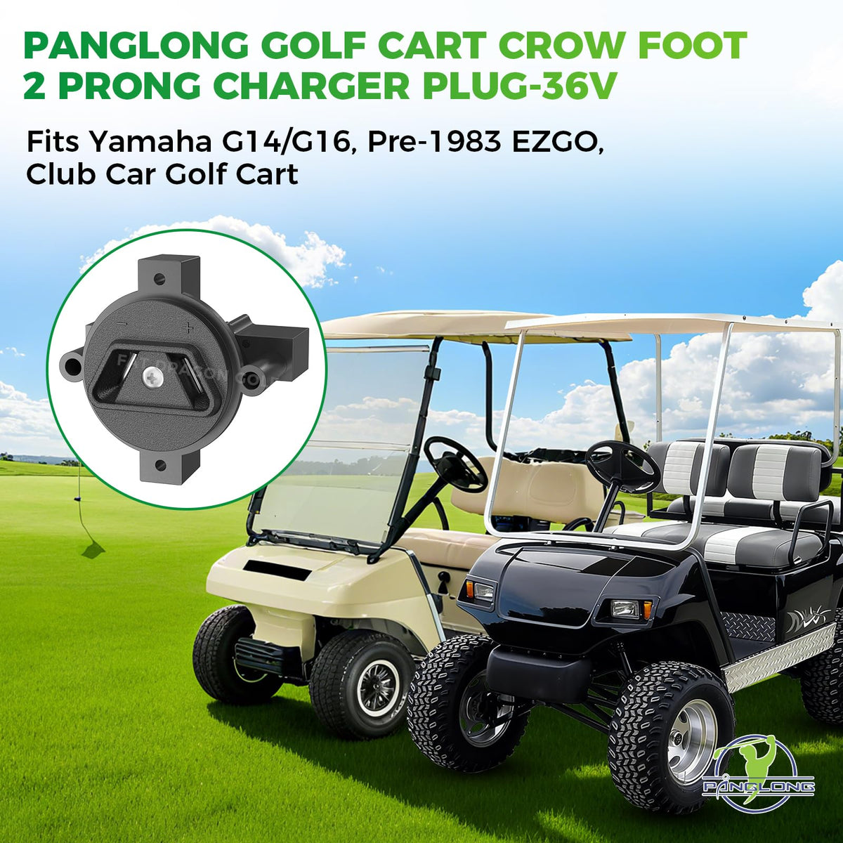 Panglong durable connector boosts long-term maintenance ease for golf cart charging systems.