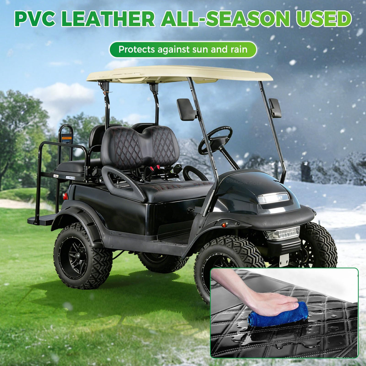 Panglong easy-clean seat cover wipes clean after use.