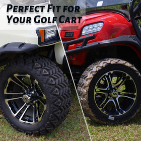 Panglong hubcaps install easily with elastic ring, no tools.