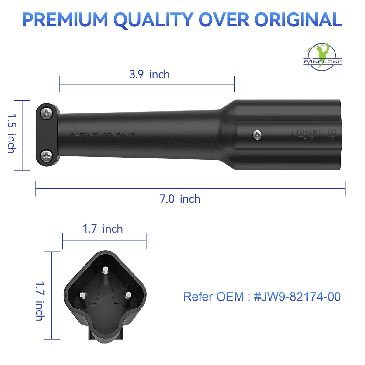 Panglong ergonomic extended-handle plug for easy charging access.