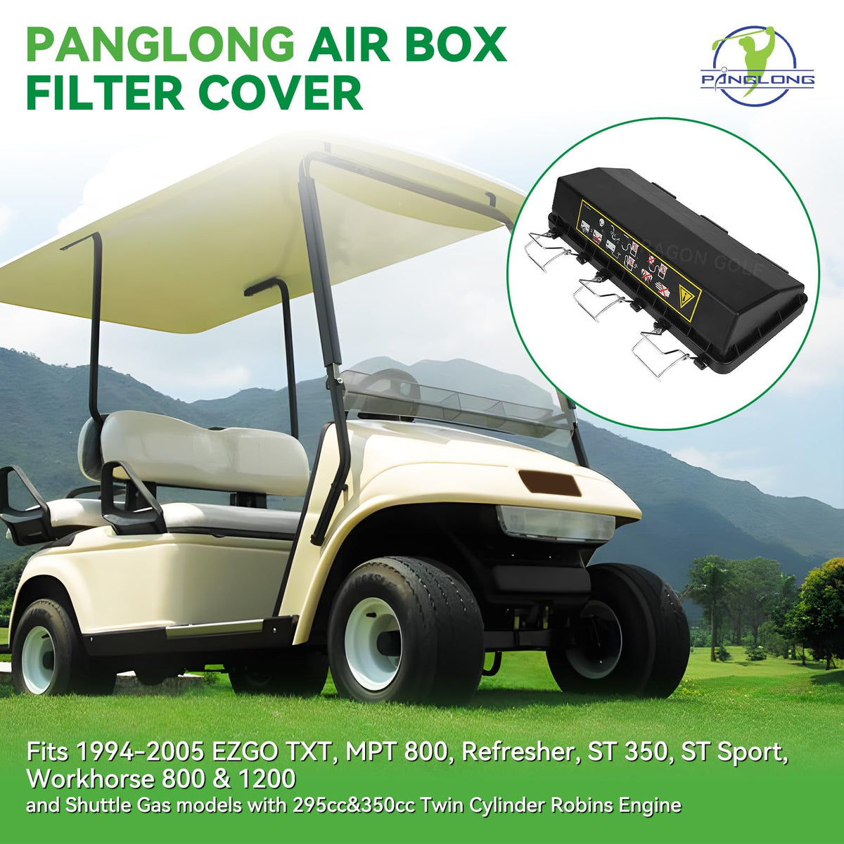 Panglong EZGO air box filter cover durability promotes longer service life in rugged golf-cart use