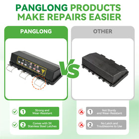 Panglong EZGO air box filter cover close-up shows secure latches for a tight seal