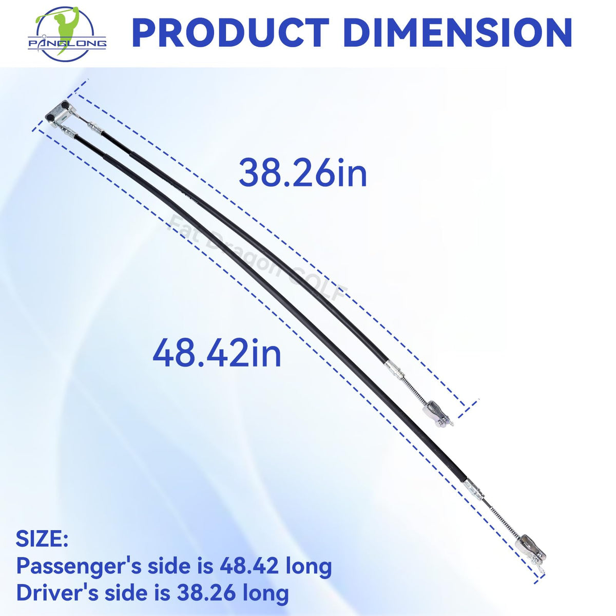 Panglong EZGO brake cable assembly ready for quick replacement and safer braking