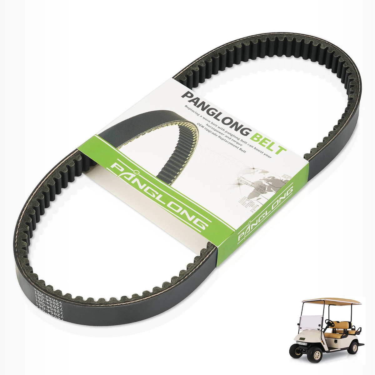 Panglong EZGO drive belt packaging for quick, reliable fit.